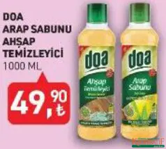 DOA ARAP SABUNU AHŞAP TEMİZLEYİCİ 1000 ML fiyat ve kampanya bilgisi
